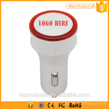 promotion kit 2 port round car charger adapter